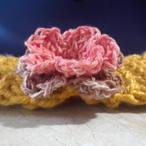 Crochet Headband with Flower - Picture 5 of 11